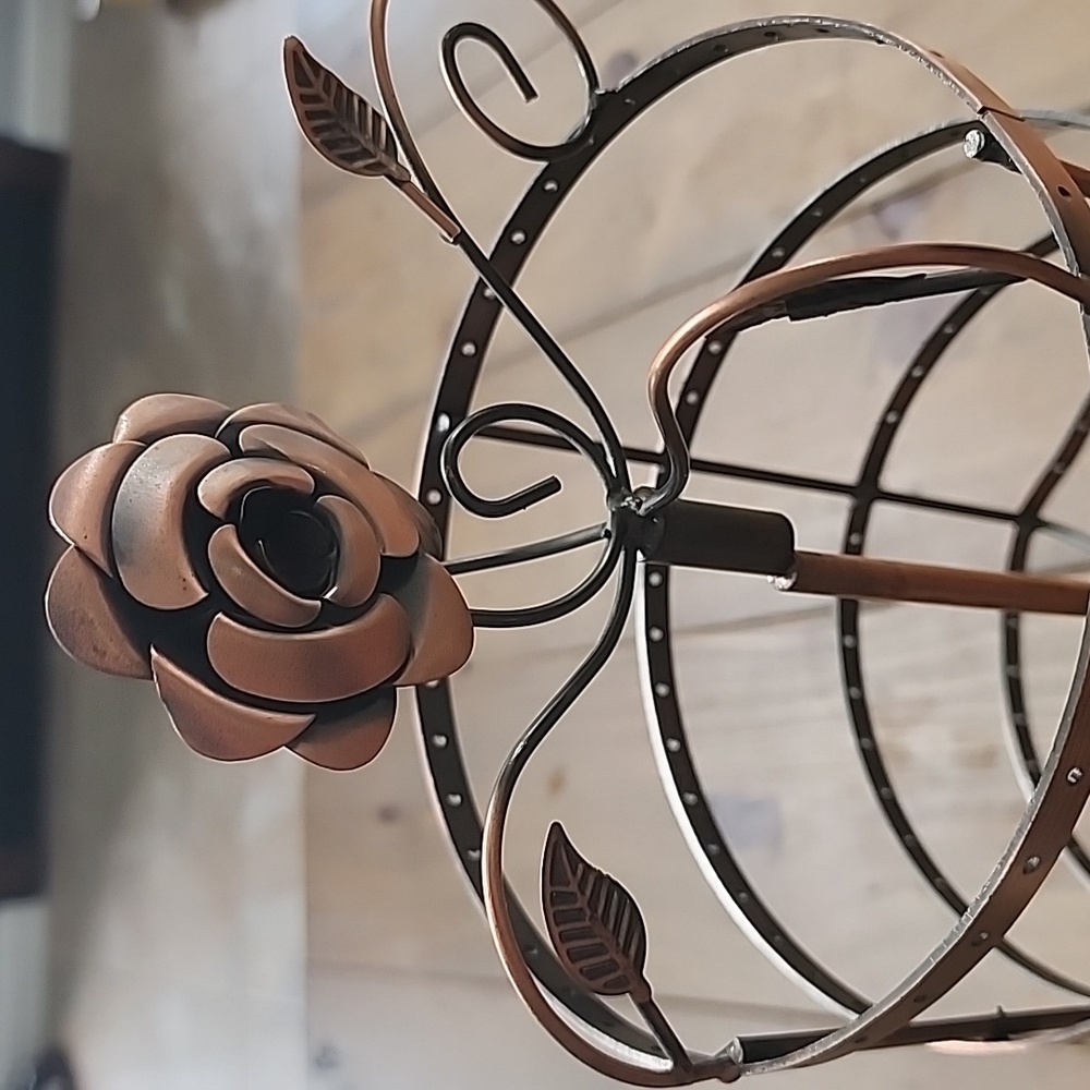 Metal Rotating Earring Stand - Floral Rustic - Picture 10 of 15